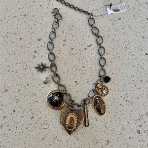 NWT Chico’s mixed metal locket necklace